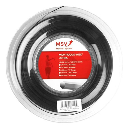 Tenisový výplet MSV Focus Hex Ultra 200m, black