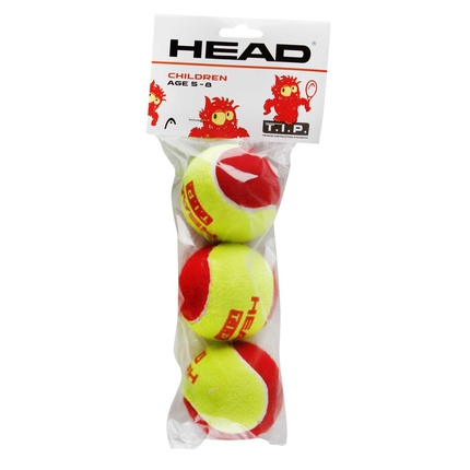 Dětské tréninkové míče Head T.I.P. red, 3 ks