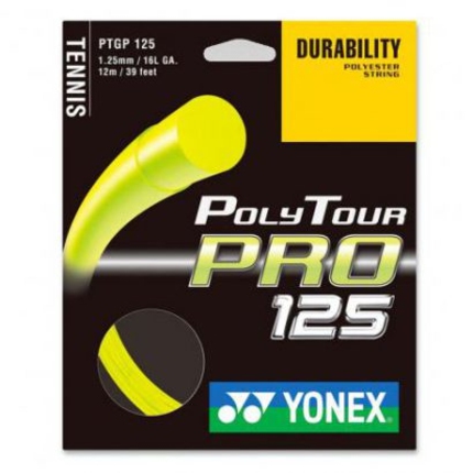 Tenisový výplet Yonex Poly Tour Pro 12m, 1.25 yellow