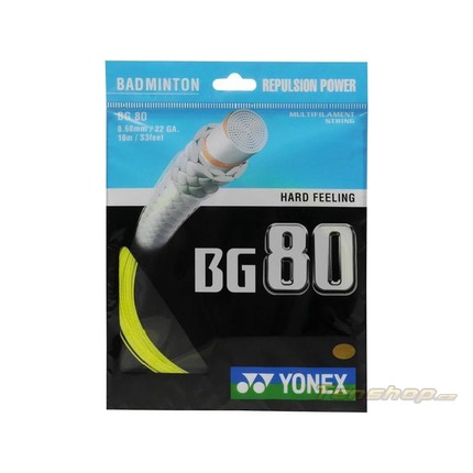 Badminton - Badmintonový výplet Yonex BG 80, 10m, yellow