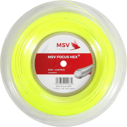 Tenisový výplet MSV Focus Hex 200m, neon yellow